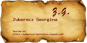Zuberecz Georgina névjegykártya